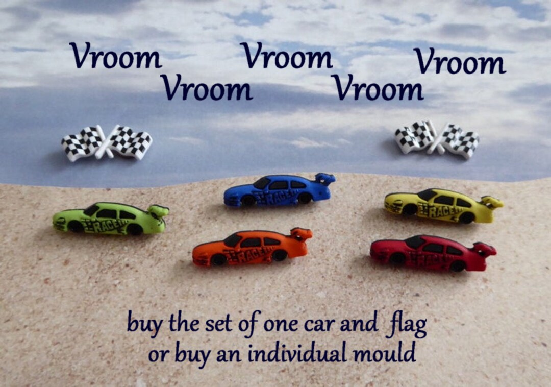 Race Car Silicone Mold DIY Crafts Chocolate Candy Cupcake Topper