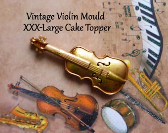 Silicone Mold DIY Crafts Chocolate Candy Cake Topper Decorations Fondant Polymer Clay Violin Fiddle