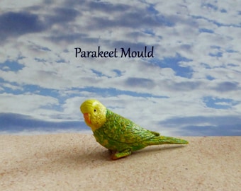 Parakeet Silicone Mold: Bird Figurine for DIY Crafts
