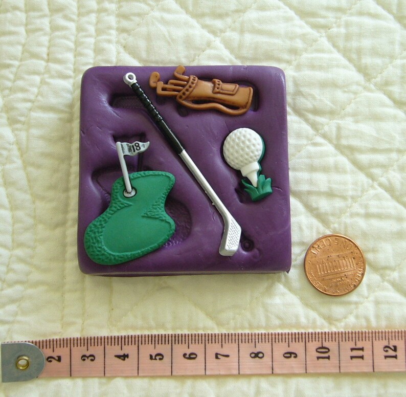 Golf Club Bag Silicone Mold Fondant Chocolate Candy Polymer Etsy UK
