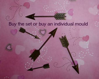 Silicone Mold DIY crafts Chocolate Candy Cupcake Topper Sugar Cake Decorations Fondant Polymer Clay Arrow
