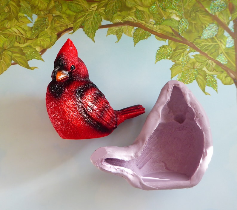 Cardinal Silicone Mold for DIY Crafts. Candy Chocolate, Cake Topper ...