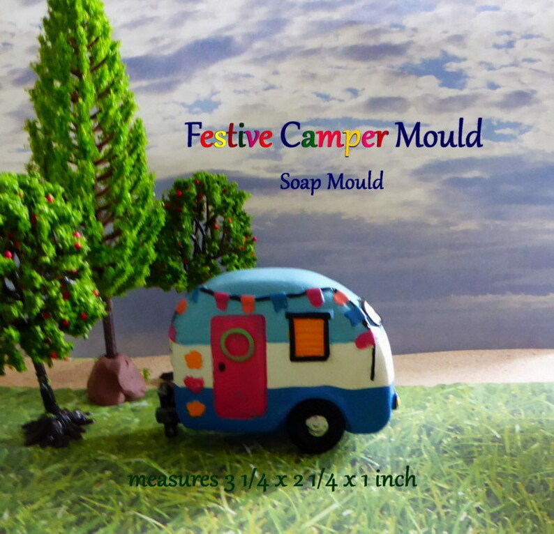 Camper Silicone Mold Fondant Chocolate Candy Polymer Clay Craft Soap Caravan Cake Tool Cake Topper Sugar Decorations