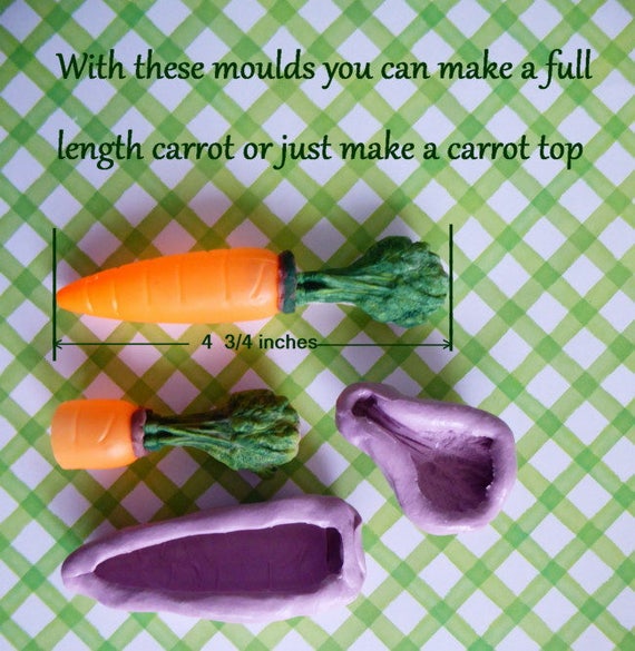Carrot Silicone Mold Fondant Chocolate Candy Polymer Clay Craft