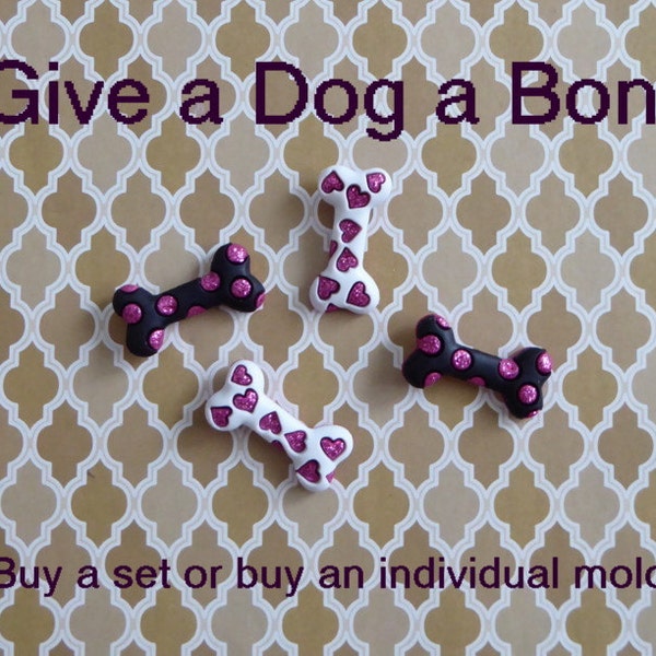 Dog Lover Bone Silicone Mold for DIY crafts such as Earrings perhaps