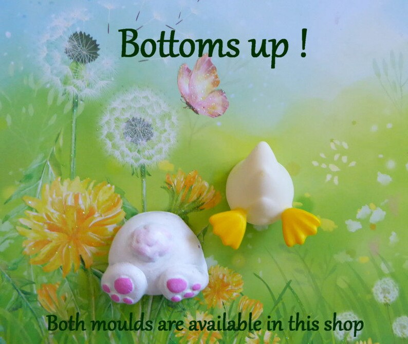 Bunny Duck Silicone Mold Fondant Chocolate Candy Clay Craft Rabbit Easter Cupcake Topper Sugar Cake Decorations