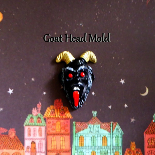 Halloween Goat Head Krampus Silicone Mold for DIY crafts