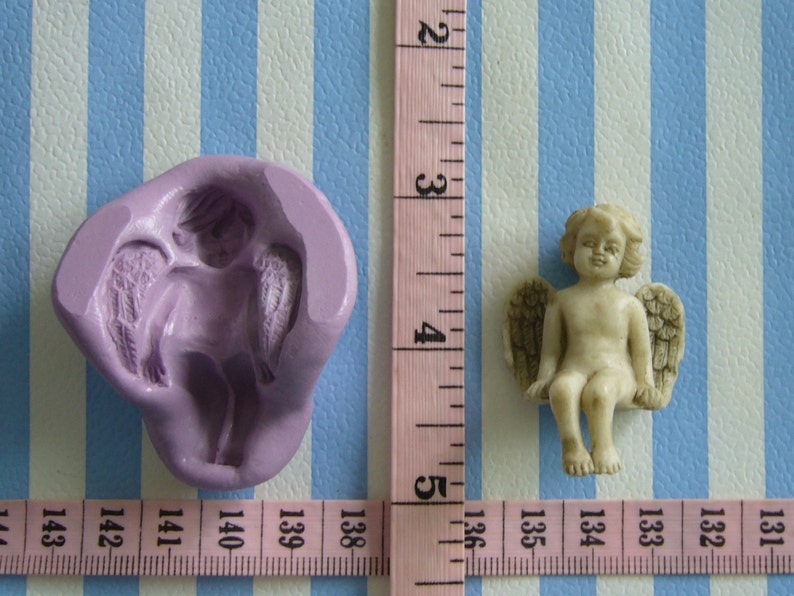 Angel Silicone Mold Fondant Chocolate Candy Polymer Clay Craft Fairy Garden Miniature Ornament Cake Tool Cupcake Topper Decorations