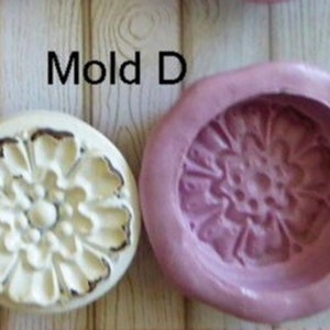 Silicone Mold DIY Crafts Chocolate Candy Cake Topper Decorations Fondant Polymer Clay Resin Soap Rosette Knob Mold D