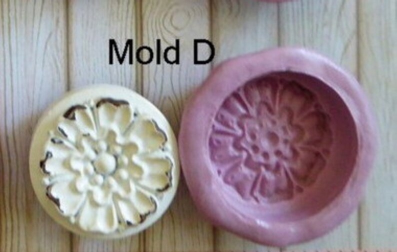 Silicone Mold DIY Crafts Chocolate Candy Cake Topper Decorations Fondant Polymer Clay Resin Soap Rosette Knob Mold D