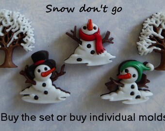 Melting Snowman Silicone Molds for DIY crafts