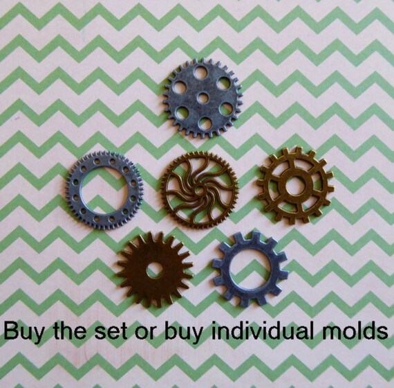 Steampunk Gears Silicone Mold Cake Tool Fondant Chocolate Candy
