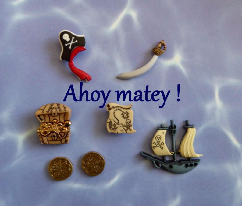 Pirate Ship Silicone Mold Fondant Chocolate Polymer Clay Craft Hat Treasure Chest Map Saber Doubloon Cake Tool Cupcake Topper