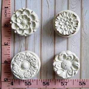 Silicone Mold DIY Crafts Chocolate Candy Cake Topper Decorations Fondant Polymer Clay Resin Soap Rosette Knob image 4