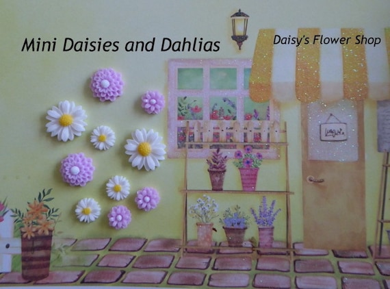 Silicone Mold DIY crafts Chocolate Candy Cupcake Topper Cake Decorations Fondant Polymer Clay Resin Daisy Dahlia Flower Il_570xn