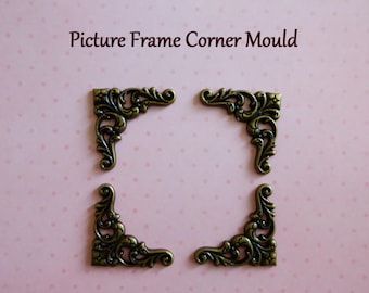 Filigree Picture Frame Corner Silicone Mold for DIY crafts