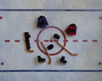 Hockey Skate Silicone Mold Fondant Chocolate Candy Polymer Clay Craft Jersey Puck Stick Cake Tool Cupcake Topper Decorations