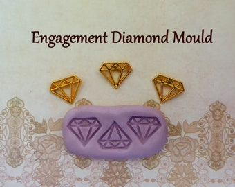 Silicone Mold DIY crafts Chocolate Candy Cupcake Topper Cake Decorations Fondant Polymer Clay Diamond