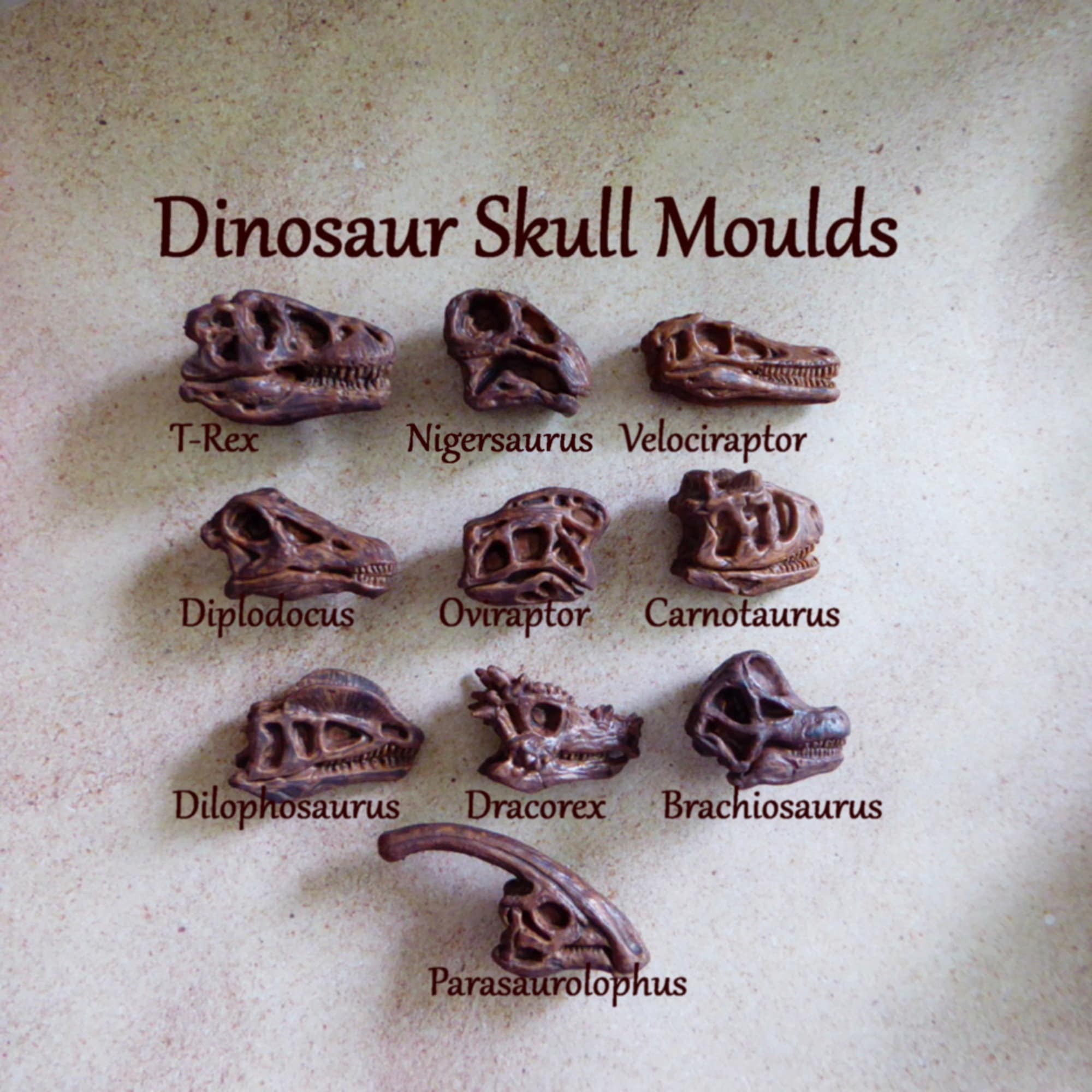 RELAND SUN Dinosaur Fondant Silicone Molds Candy Chocolate Silicone Molds  Resin Epoxy Casting Mold (Parasaurolophus)