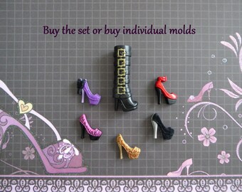 Shoe and Boot Silicone Molds for DIY crafts. Chocolate Candy, Cupcake Topper Decorations. Jewelry