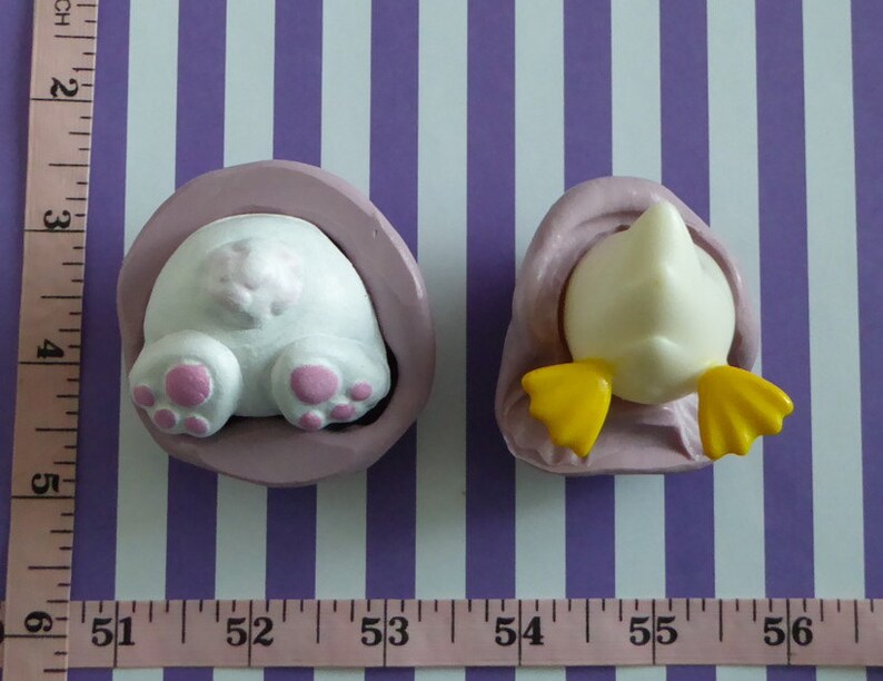 Bunny Duck Silicone Mold Fondant Chocolate Candy Clay Craft Rabbit Easter Cupcake Topper Sugar Cake Decorations