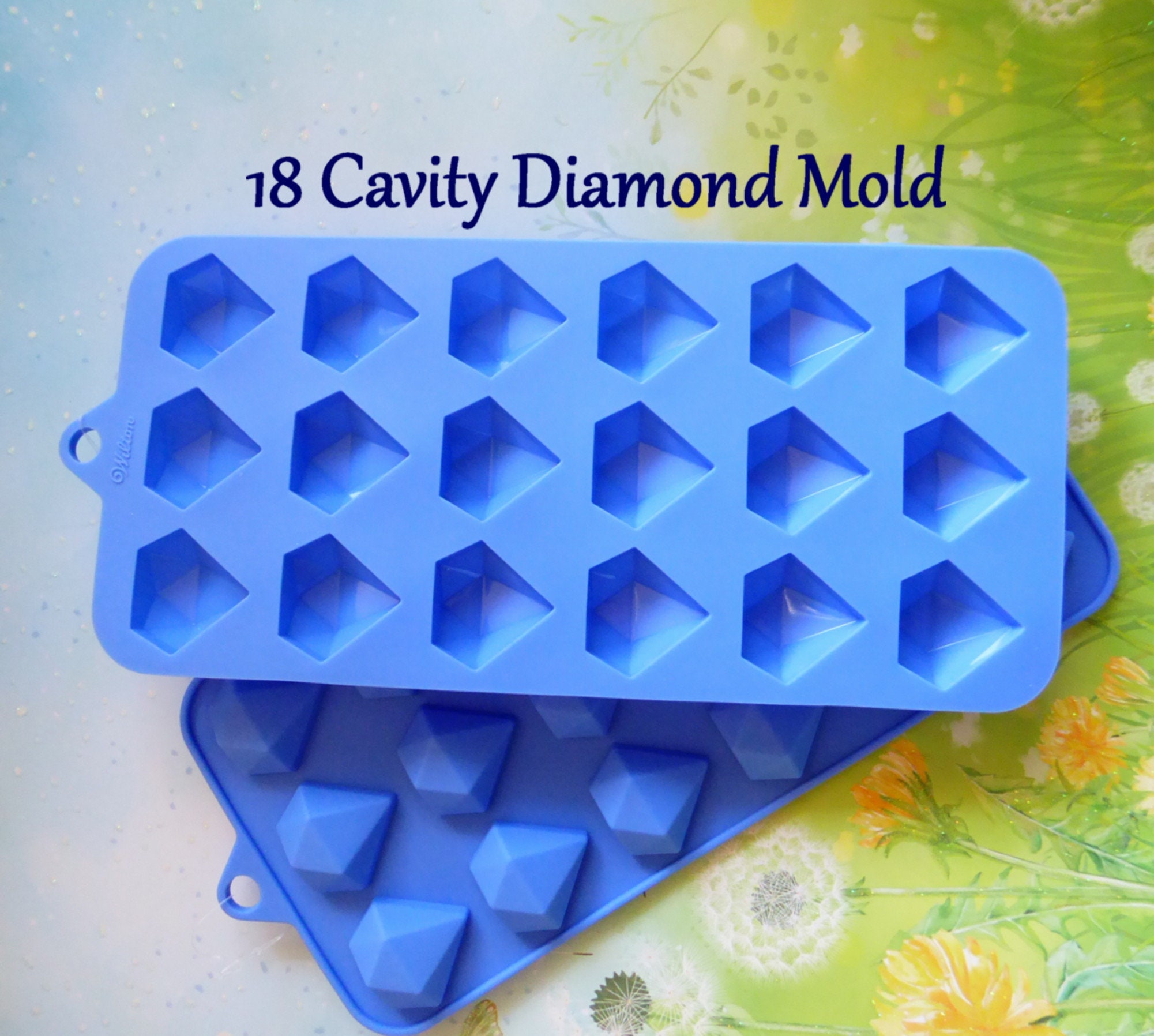 Wilton Diamond Silicone Candy Mold, 18 Cavities