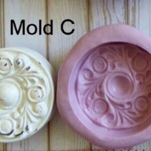 Silicone Mold DIY Crafts Chocolate Candy Cake Topper Decorations Fondant Polymer Clay Resin Soap Rosette Knob Mold C
