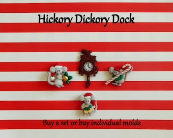 Cuckoo Clock Silicone Mold for DIY crafts. Christmas Mouse Molds