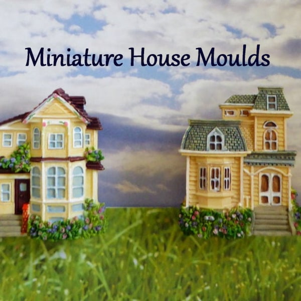 Miniature House Silicone Mold DIY crafts Chocolate Candy Cake Tool Topper Decorations Fondant Polymer Clay