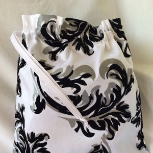 Money Dance Bag/Black/White Floral Embossed/ Dollar Dance Bag