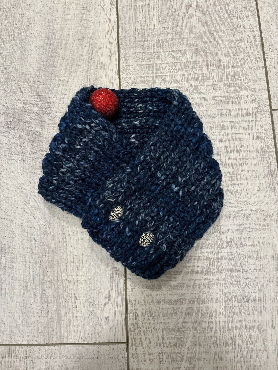 Blue - Kumaun Hand Knitted Acrylic Woolen Neck Warmer