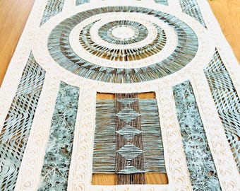 NEW!!! Handmade Mexican Amate Paper Wall Art – XXL 23.5x59 Modern Mexican Art (Unframed)