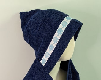 Blue Elephant Hooded Towel - For babies, toddlers, preschoolers and beyond!