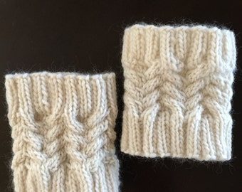 Knitted Cable Boot Cuffs