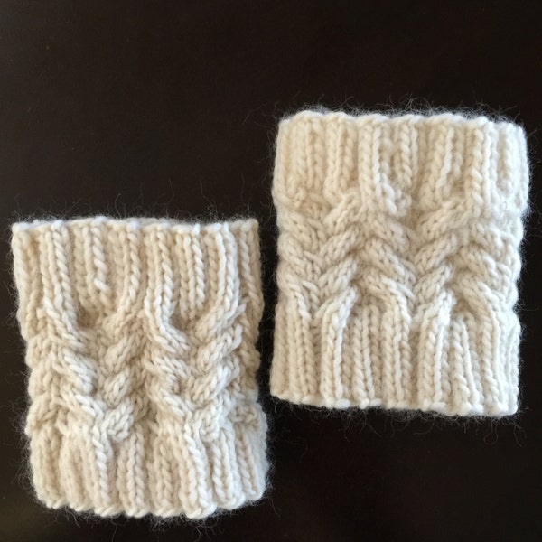 Knitted Cable Boot Cuffs