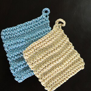 Hand Knitted Pot Holders image 1