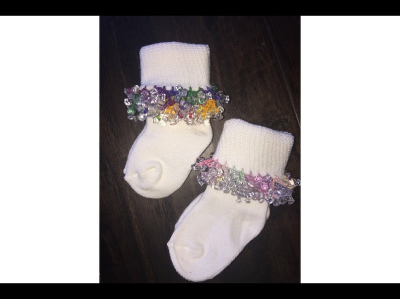 6 Pairs of Beaded Socks Free Shipping image 2