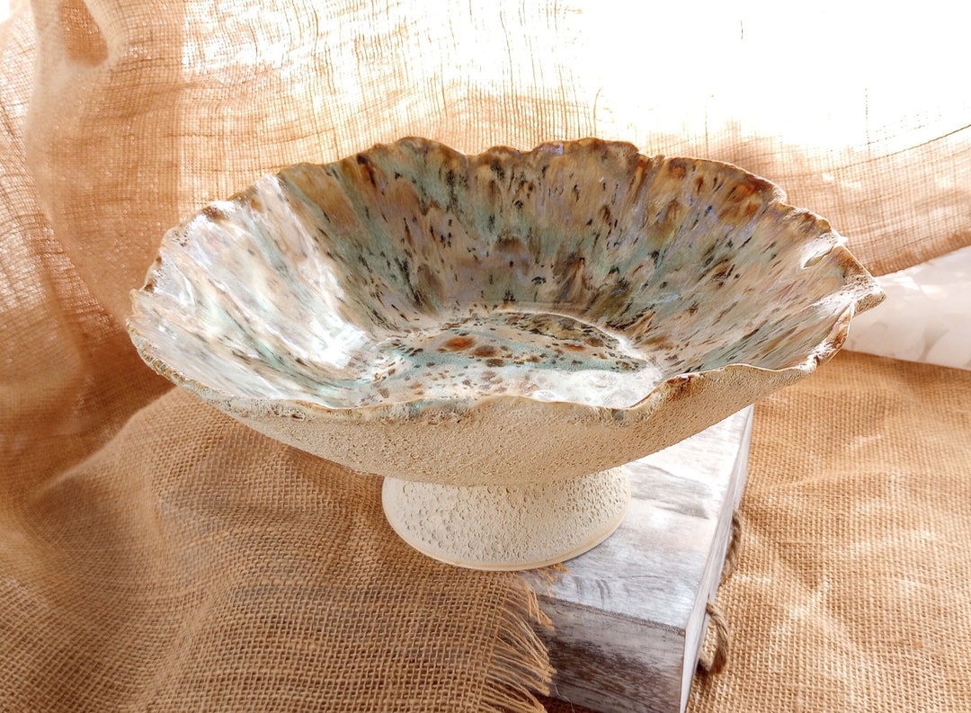 Large Decorative Pottery Bowl Fruit Bowl Fine Art Ceramics Etsy