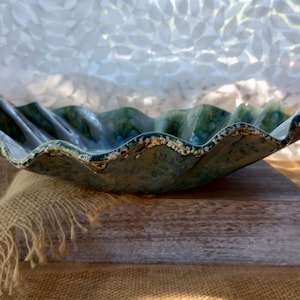 Large Decorative Pottery Bowl, Coastal Decor, Beach Decor, Fine Art ...