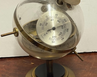 MCM Sputnik Brass Weather Station with Saturn Ring