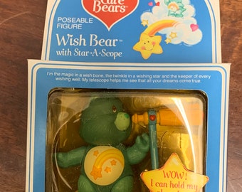 Vintage 1980s Wish Bear Care Bear with Star-A-Scope