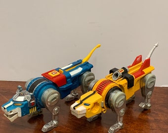 1980s Voltron Blue and Yellow Lions