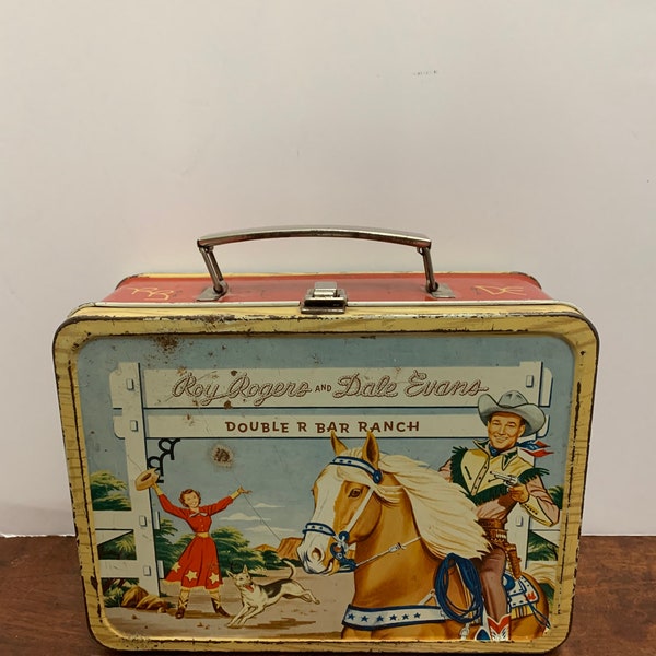 1950s Roy Rogers and Dale Evans Metal Lunchbox