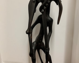 Original 1950s Makande Ebony Wood Shetani Sculpture