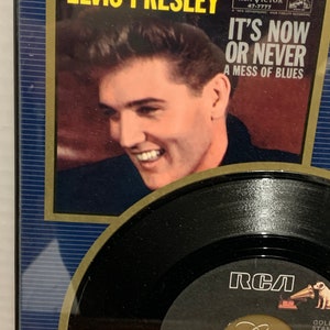 Vintage Elvis Its Now or Never Framed Collectible 45 immagine 2