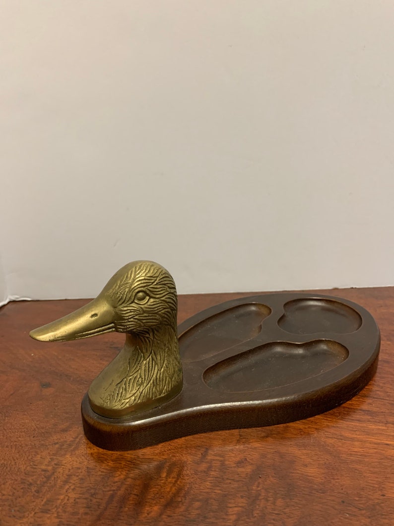 Mens Brass And Wood Duck Valet image 1