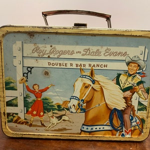 1950s Roy Rogers and Dale Evans Metal Lunchbox image 2