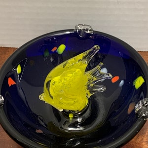 Vintage Glass Fish Astray/Trinket Dish imagem 3