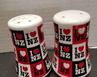 I Love New Zealand Salt and Pepper Shakers