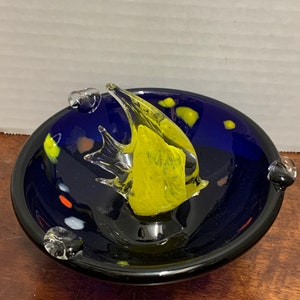 Vintage Glass Fish Astray/Trinket Dish imagem 1